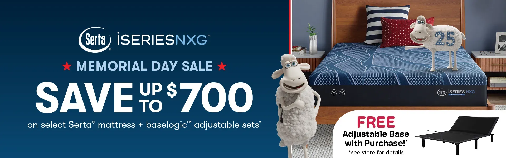 Promo Banner for Serta ISeries NXG